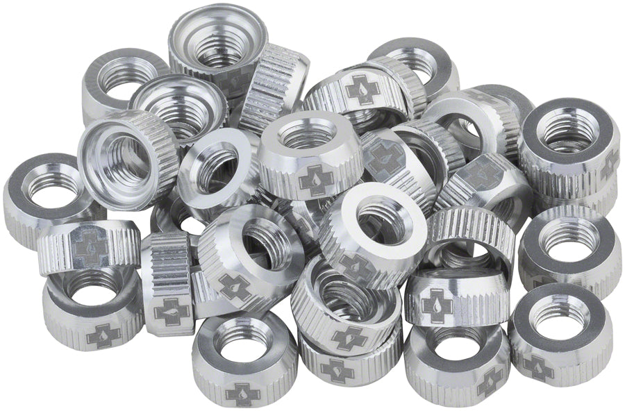 Muc-Off Tubeless Valve Box Refill -  Sliver Lock Nut Pack of 40 Tubeless Valves Muc-Off   