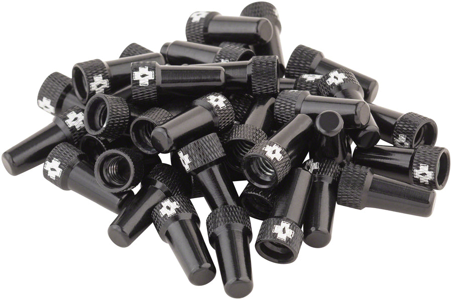 Muc-Off Tubeless Valve Box Refill -  Black Cap Pack of 40 Tubeless Valves Muc-Off   