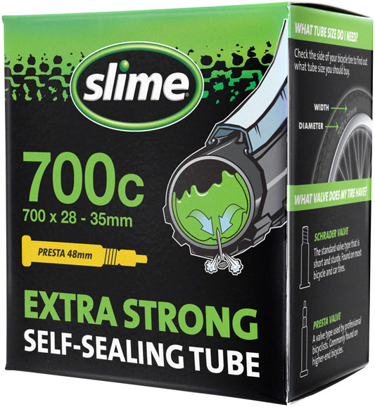 Slime Self-Sealing Tube - 700 x 28 -35mm 48mm Presta Valve Tube Slime   