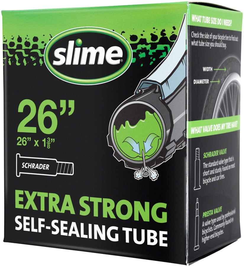 Slime Self-Sealing Tube - 26 x 1-3/8 Schrader Valve Tube Slime   