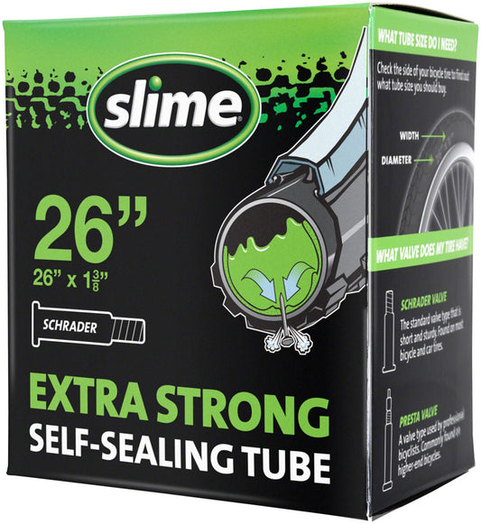 Slime Self-Sealing Tube - 26 x 1-3/8 Schrader Valve Tube Slime   