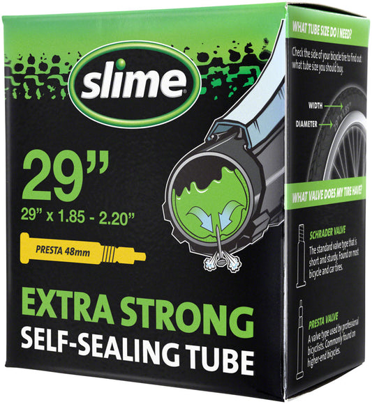 Slime Self-Sealing Tube - 29 x 1.75 - 2.2 32mm Presta Valve Tube Slime   