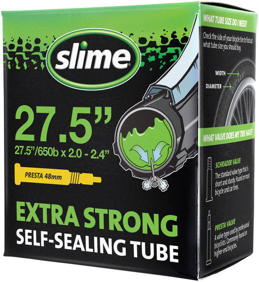 Slime Self-Sealing Tube - 27.5  x 2 - 2.4 32mm Presta Valve Tube Slime   