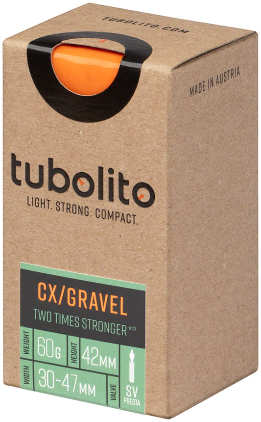 Tubolito Tubo CX/Gravel All Tube - 700 x 32-50mm 42mm Presta Valve Orange Tube tubolito   