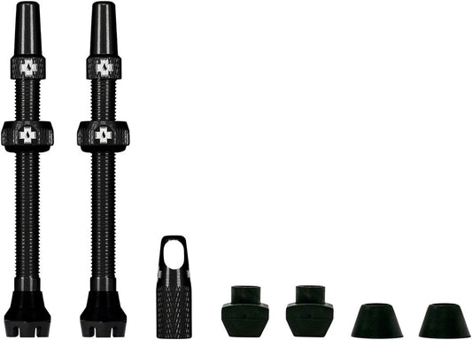 Muc-Off V2 Tubeless Valve Kit - Black 44mm Pair Tubeless Valves Muc-Off   