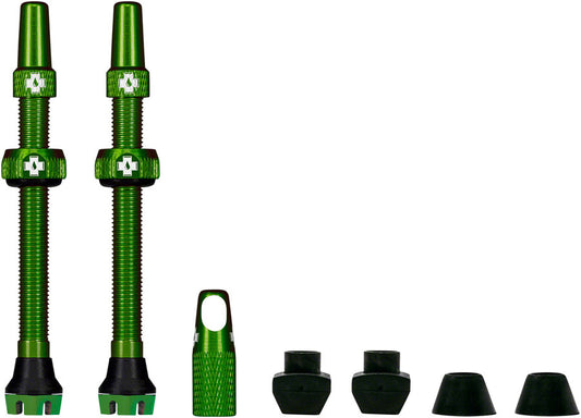 Muc-Off V2 Tubeless Valve Kit - Green 44mm Pair Tubeless Valves Muc-Off   