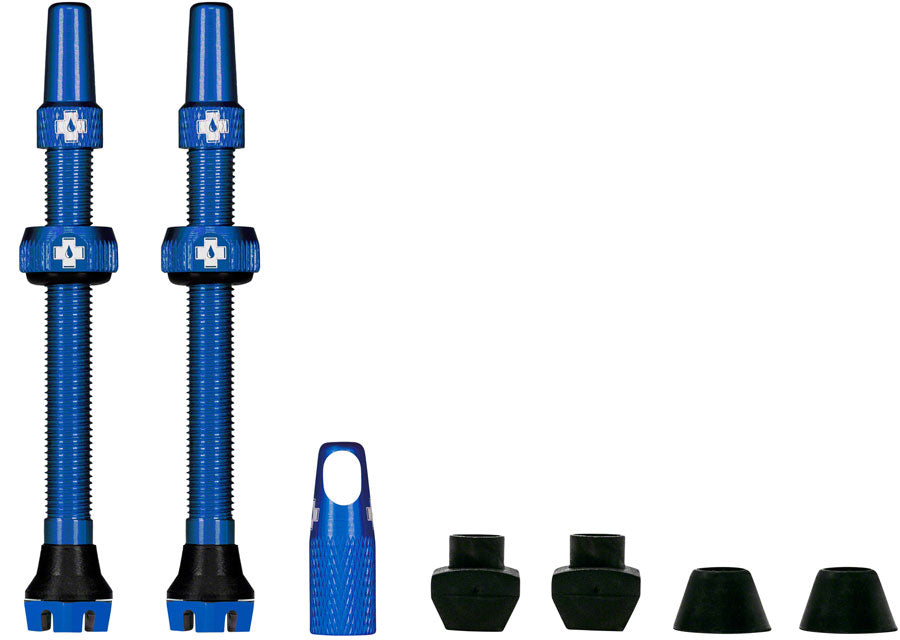 Muc-Off V2 Tubeless Valve Kit - Blue 44mm Pair Tubeless Valves Muc-Off   