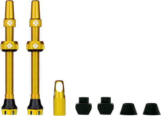 Muc-Off V2 Tubeless Valve Kit - Gold 60mm Pair Tubeless Valves Muc-Off   