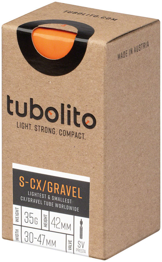 Tubolito S-Tubo CX/Gravel All Tube - 700 x 32-50mm 42mm Presta Valve Orange Tube tubolito   