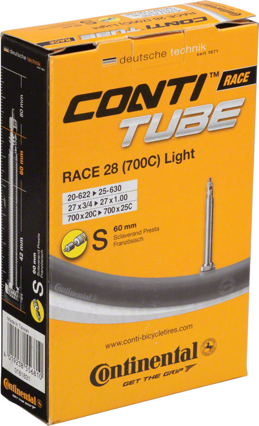 Continental Light Tube - 700 x 20 - 25mm 60mm Presta Valve Tube Continental   