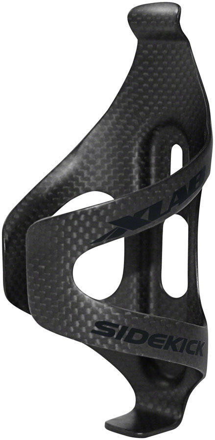 XLAB Sidekick Carbon Water Bottle Cage - Left Entry Matte Black Water Bottle Cages XLAB   