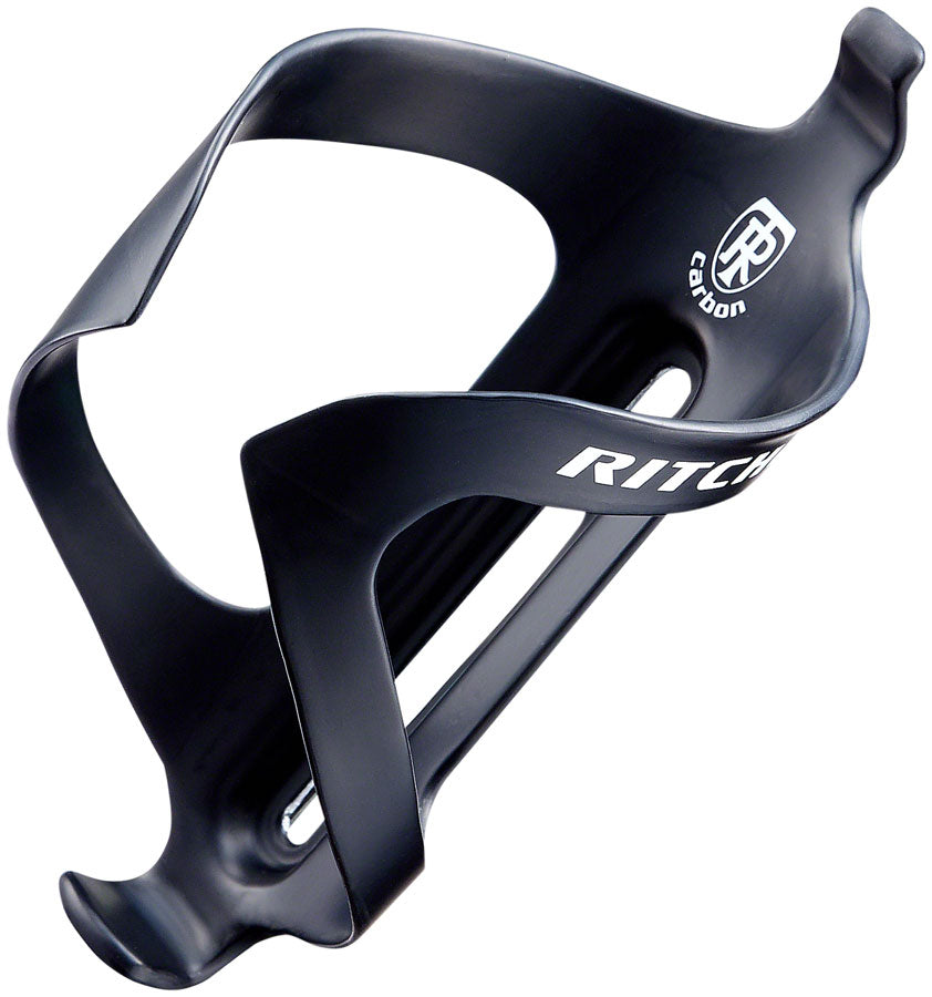 Ritchey WCS Carbon Water Bottle Cage: Black with White Logo Water Bottle Cages Ritchey   