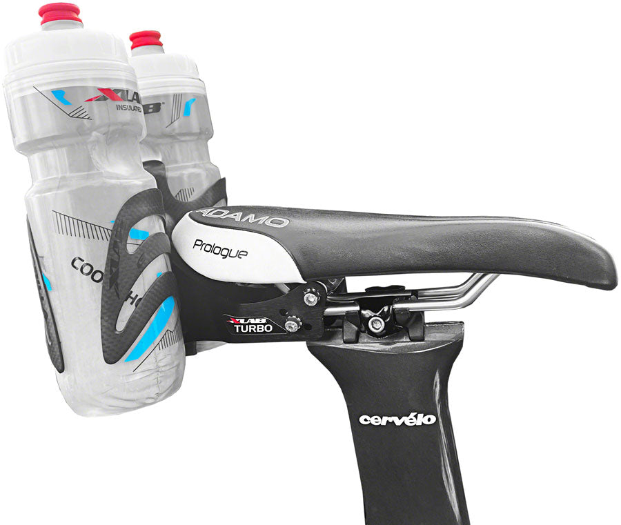 XLAB Turbo Wing w/Gorilla Matte Cages Saddle Mounted Dual Water Bottle ...