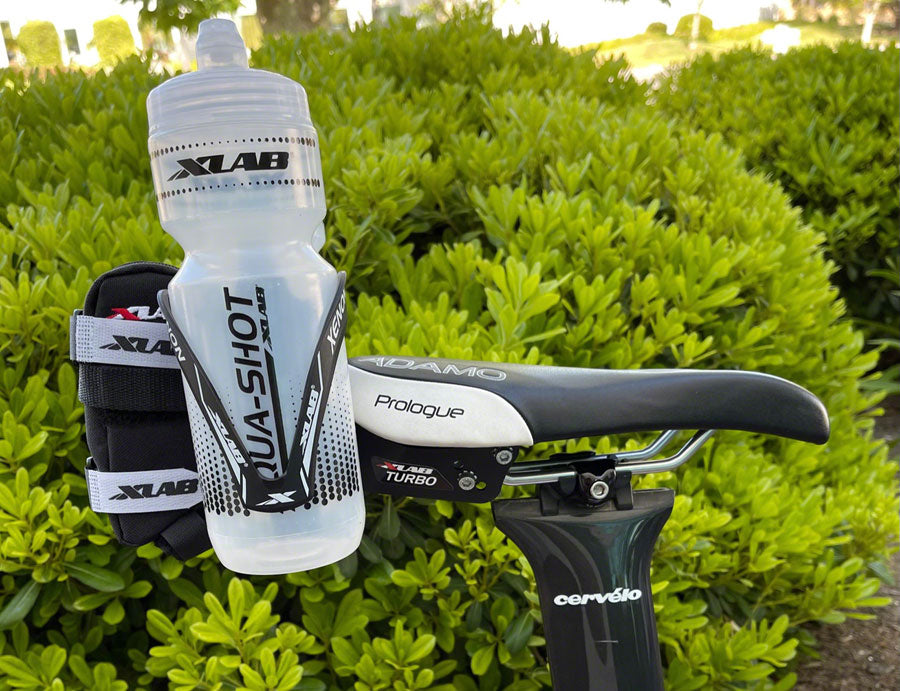 XLAB Turbo Wing w/ Xenon Cages Saddle Mounted Dual Water Bottle Carrier System Water Bottle Cages XLAB   