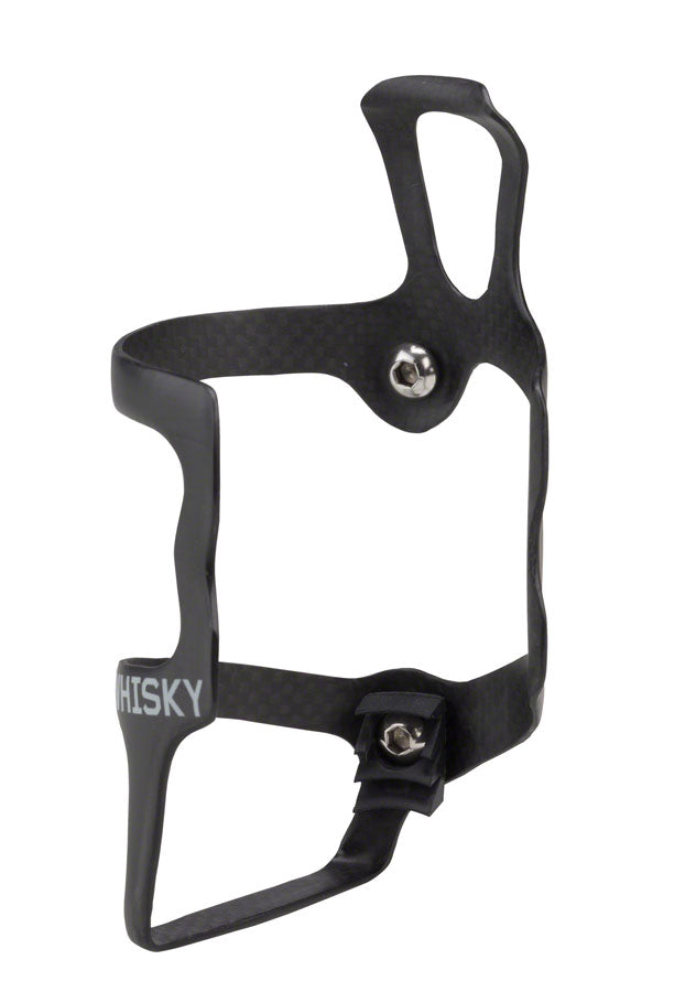 WHISKY No.9 SER Carbon Water Bottle Cage - Right Side Entry Matte Black Water Bottle Cages Whisky Parts Co.   