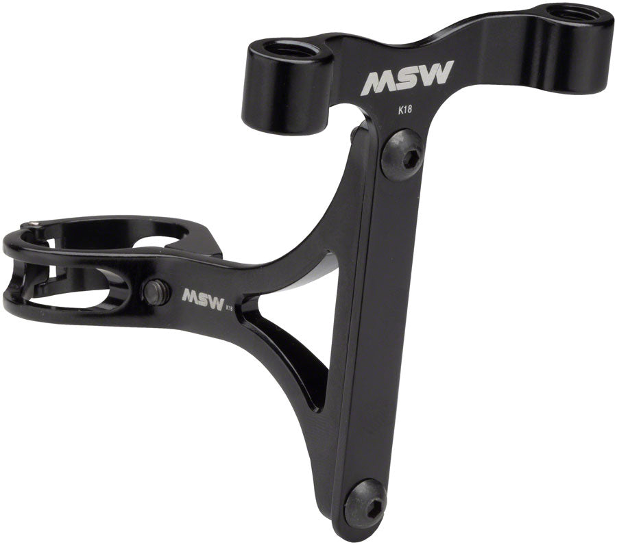 MSW Seltzer Mount - CO2 and Bottle Cage holder with 31.6mm clamp Black Water Bottle Cage Parts MSW   