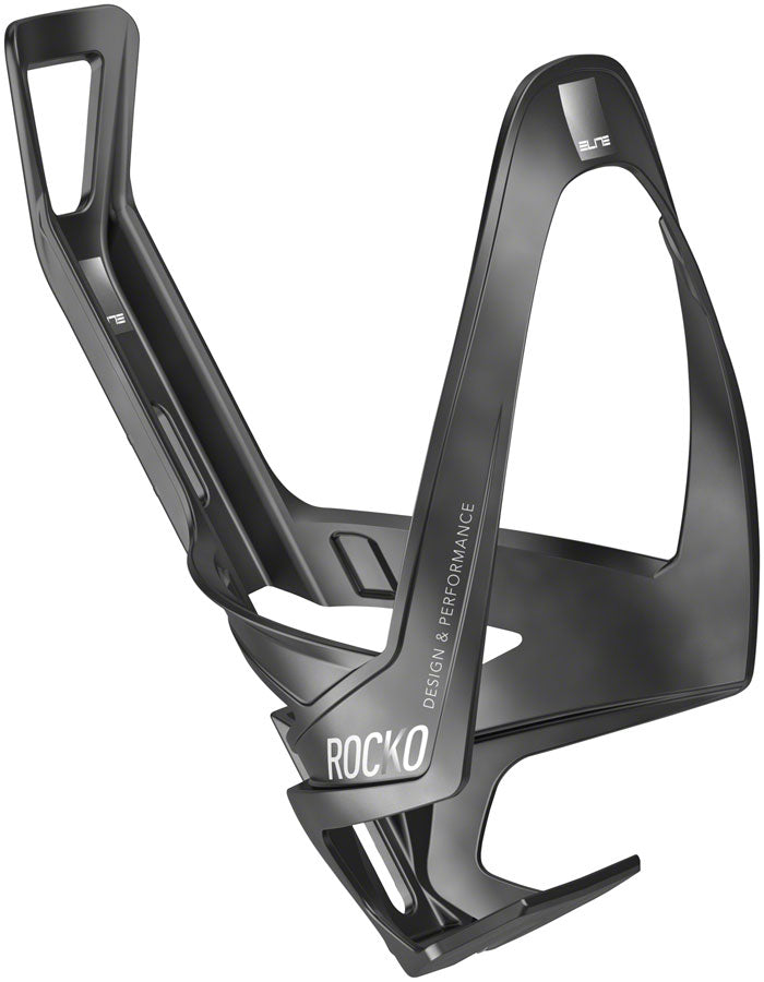 Elite SRL Rocko Carbon Water Bottle Cage: Matte Black/White Water Bottle Cages Elite   
