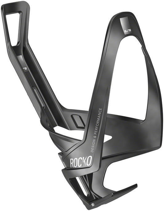 Elite SRL Rocko Carbon Water Bottle Cage: Matte Black/White Water Bottle Cages Elite   