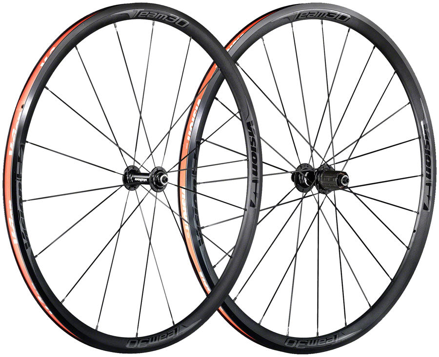 Vision Team 30 Comp TL Wheelset - 700C QR x 100/130mm Rim Brake HG 11 Black Wheels Vision   