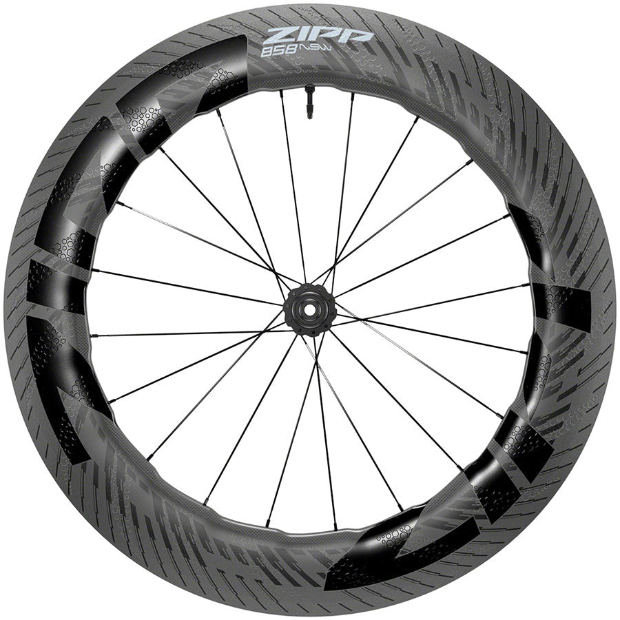 Zipp 858 NSW Front Wheel - 700 12 x 100mm Center-Lock Tubeless Carbon C1 Front Wheel Zipp Speed Weaponry   