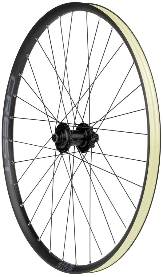 Stans No Tubes Crest S2 Front Wheel - 26" QR x 100mm 6-Bolt Black Front Wheel Stans No Tubes   