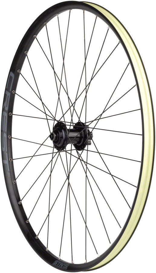 Stans No Tubes Crest S2 Front Wheel - 27.5" QR x 100mm 6-Bolt Black Front Wheel Stans No Tubes   