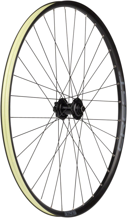 Stans No Tubes Crest S2 Front Wheel - 29" QR x 100mm 6-Bolt Black Front Wheel Stans No Tubes   