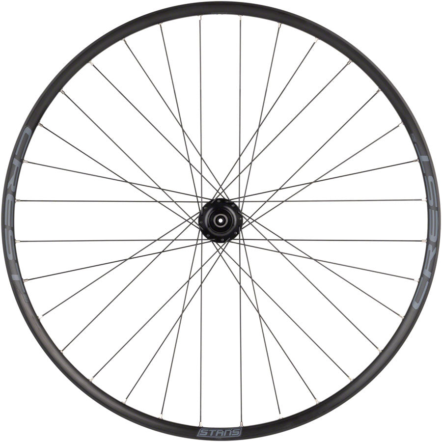 Stans No Tubes Crest S2 Front Wheel - 29" QR x 100mm 6-Bolt Black Front Wheel Stans No Tubes   