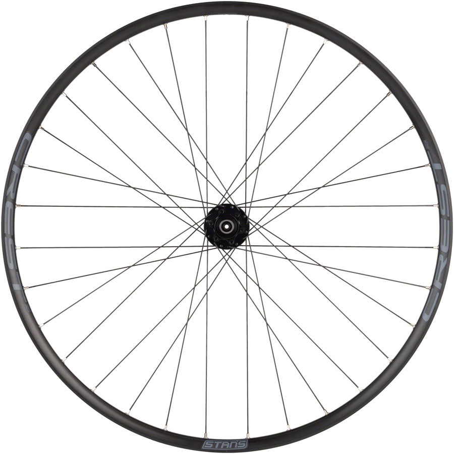 Stans No Tubes Crest S2 Front Wheel - 29" QR x 100mm 6-Bolt Black Front Wheel Stans No Tubes   