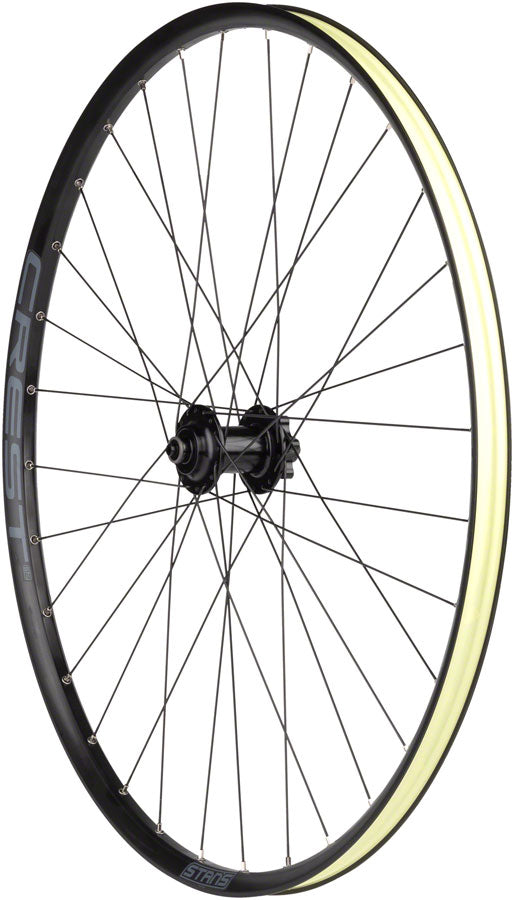 Stans No Tubes Crest S2 Front Wheel - 29" QR x 100mm 6-Bolt Black Front Wheel Stans No Tubes   