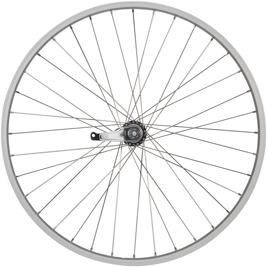Quality Wheels Value Single Wall Series Coaster Brake Rear Wheel - 26" 3/8" x 124mm Coaster Brake 3 Prong Cog Silver Rear Wheel Quality Wheels   