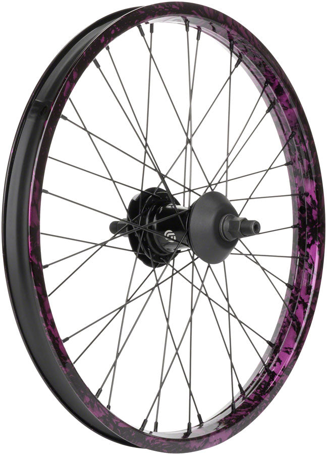 Salt Everest Rear Wheel - 20" Black/Purple Splatter Freecoaster LHD Rear Wheel Salt   