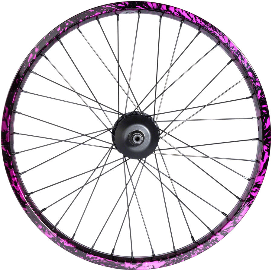 Salt Everest Rear Wheel - 20" Black/Purple Splatter Freecoaster LHD Rear Wheel Salt   