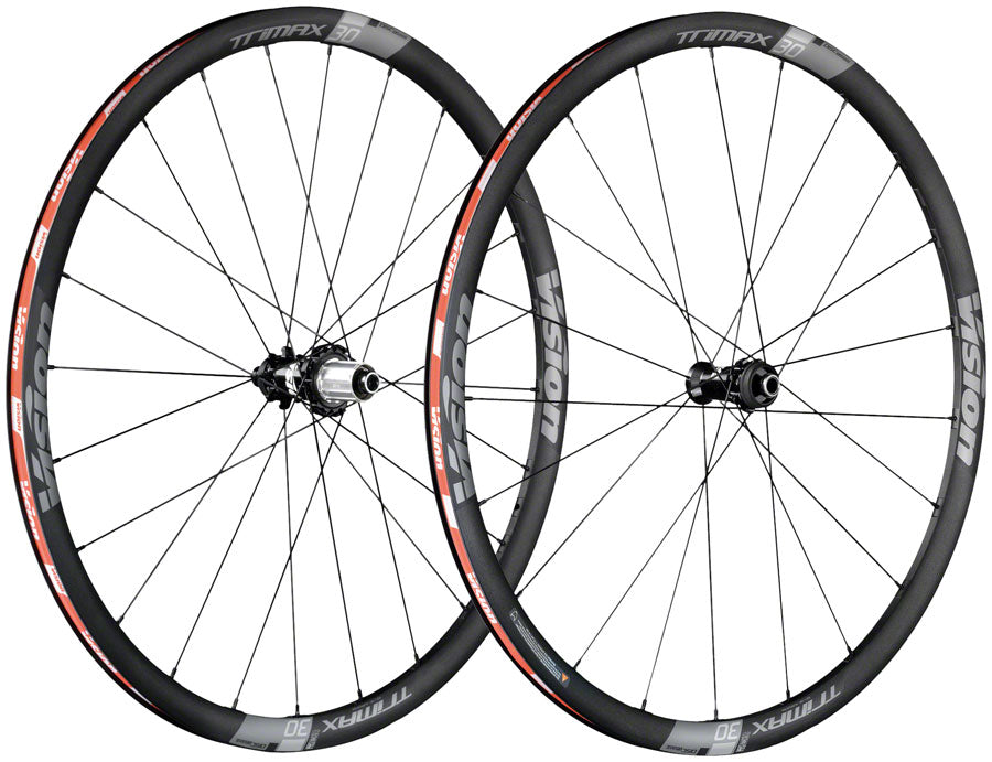 Vision TriMax 30 Wheelset - 700c 12 x 100/142mm CenterLock HG 11 Black Wheels Vision   