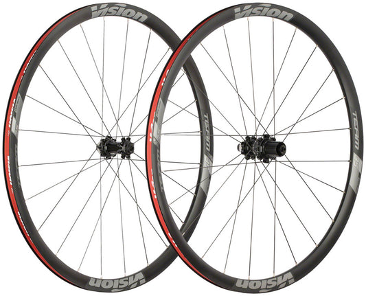 Vision Team 35 Disc Wheelset - 700c 12 x 100/142mm Center-Lock HG 11 Black Wheels Vision   