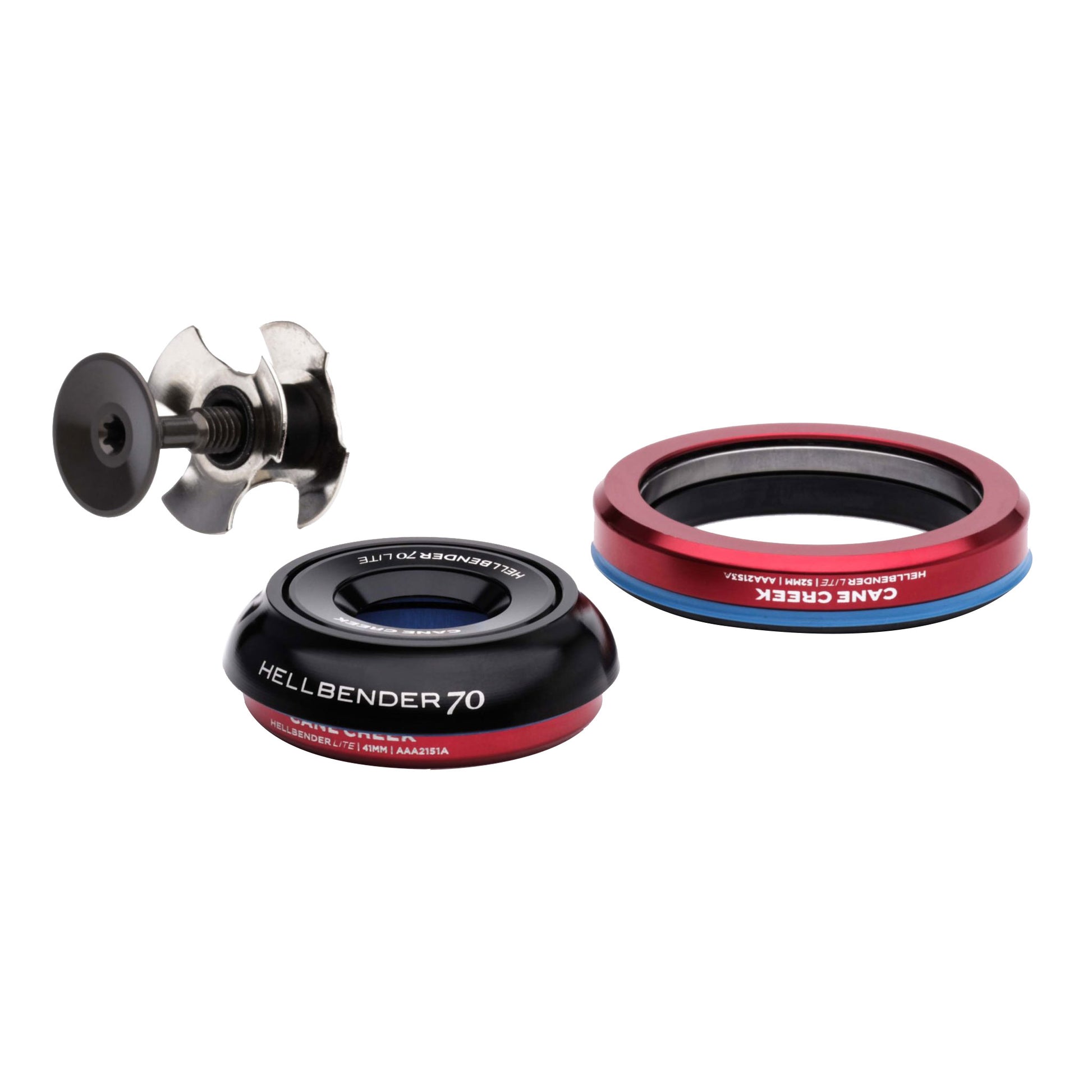 Cane Creek Hellbender 70 Lite Headset - IS42/28.6/H9|IS52/40 B Tapered Black Headsets Cane Creek   