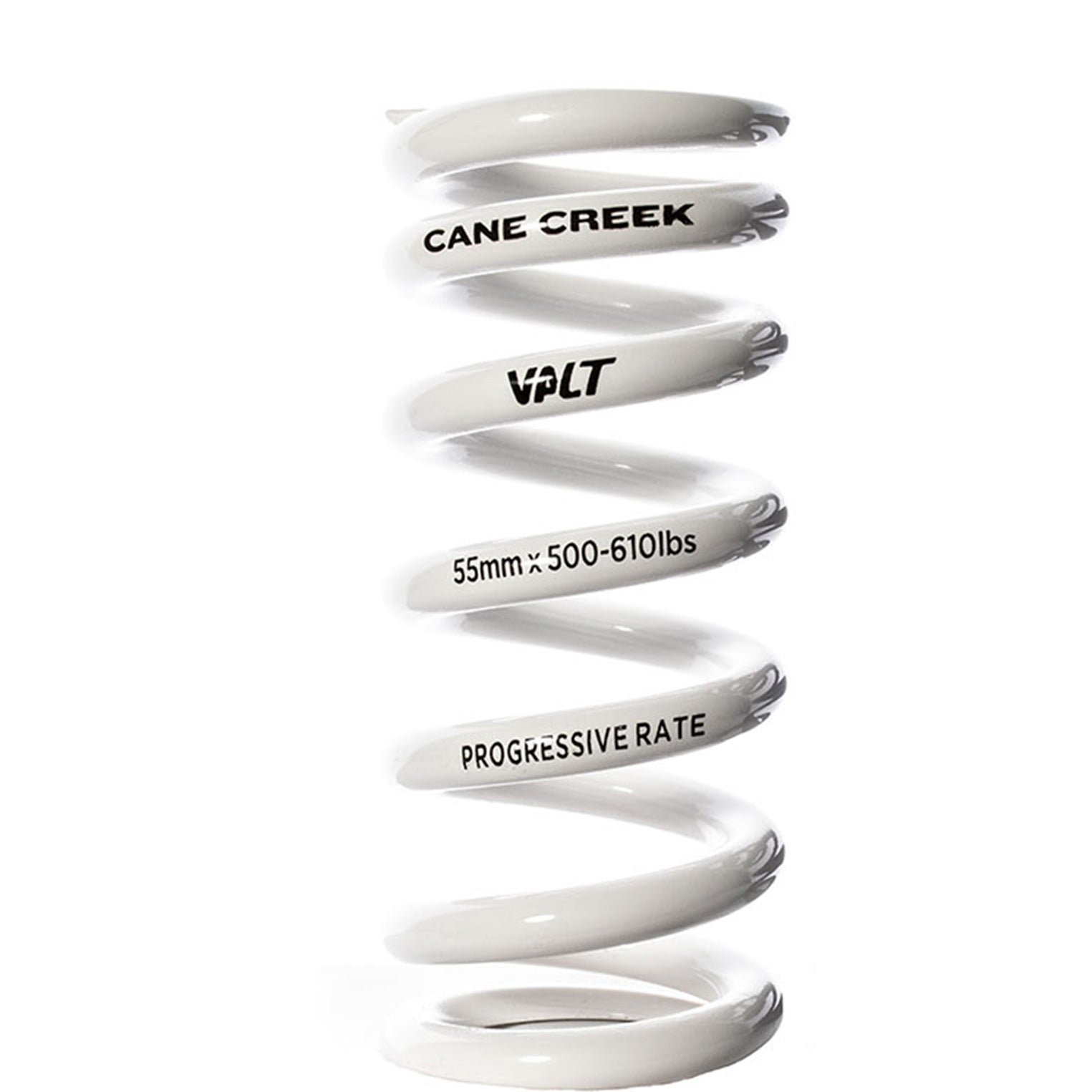 Cane Creek Progressive Rate VALT Lightweight Rear Shock Spring - 55mm x 500-610lbs White Rear Shock Spring Cane Creek   