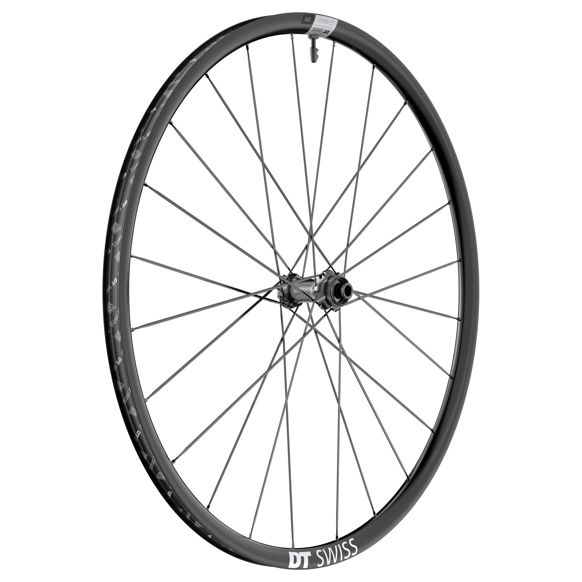 DT Swiss C 1800 Spline 23 Front Wheel - 700 12 x 100mm Center-Lock Black Front Wheel DT Swiss   