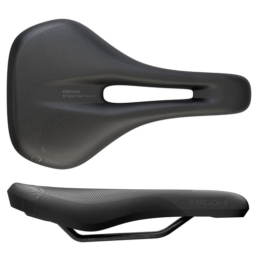 Ergon SF Sport Gel Saddle - Chromoly Black Womens Medium/Large Saddles Ergon   