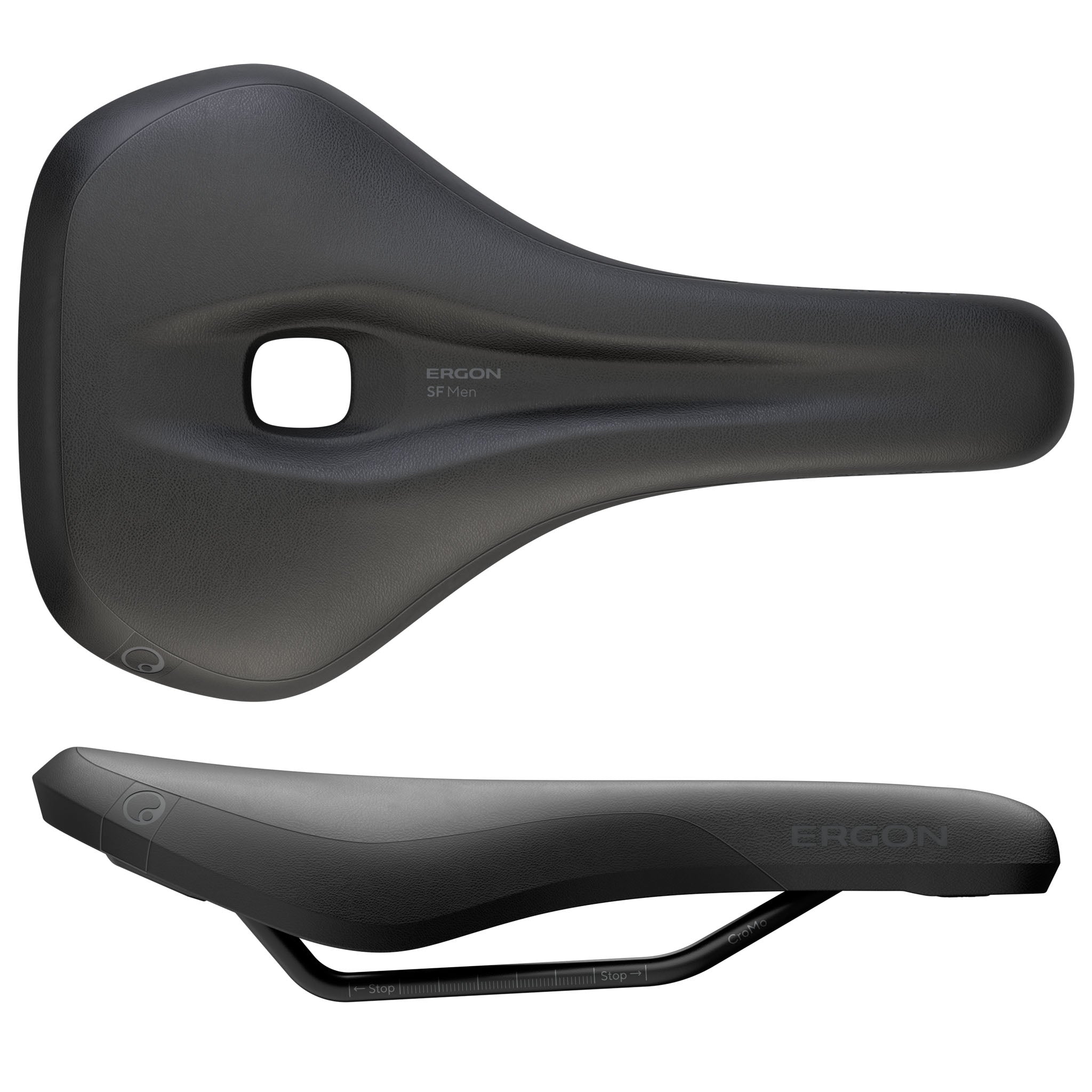 Ergon SF Saddle Steel Black Mens Small/Medium B-ER3534