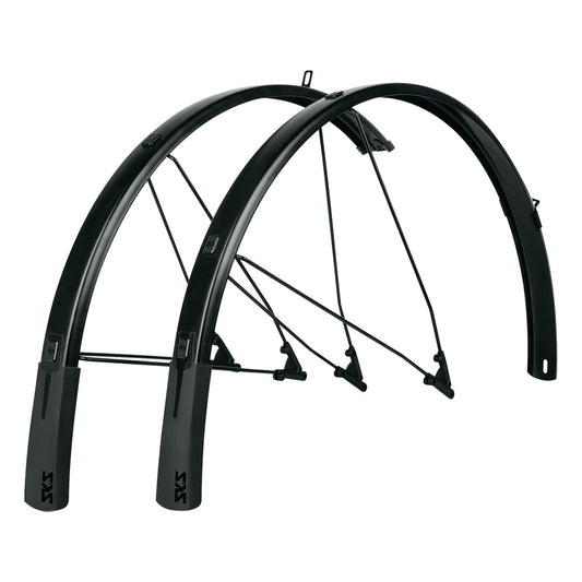 SKS B46 Bluemels Style Full Coverage Fender Set - 46mm 700 x 28-37 Matte BLK Full Coverage Fender SKS   