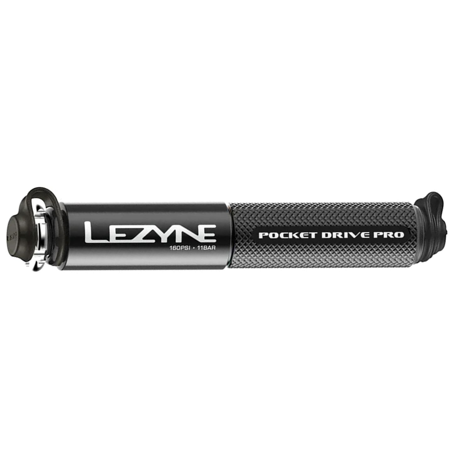 Lezyne Pocket Drive Pro Mini Pump - Aluminium 160psi Presta/Schrader With Mount BLK Frame Pump Lezyne   