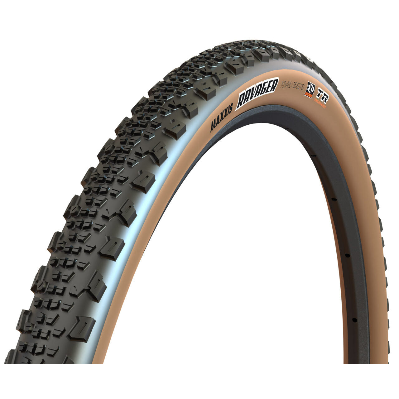 Maxxis Ravager Tire - 700 x 40 Tubeless Folding Tan EXO Tires Maxxis   