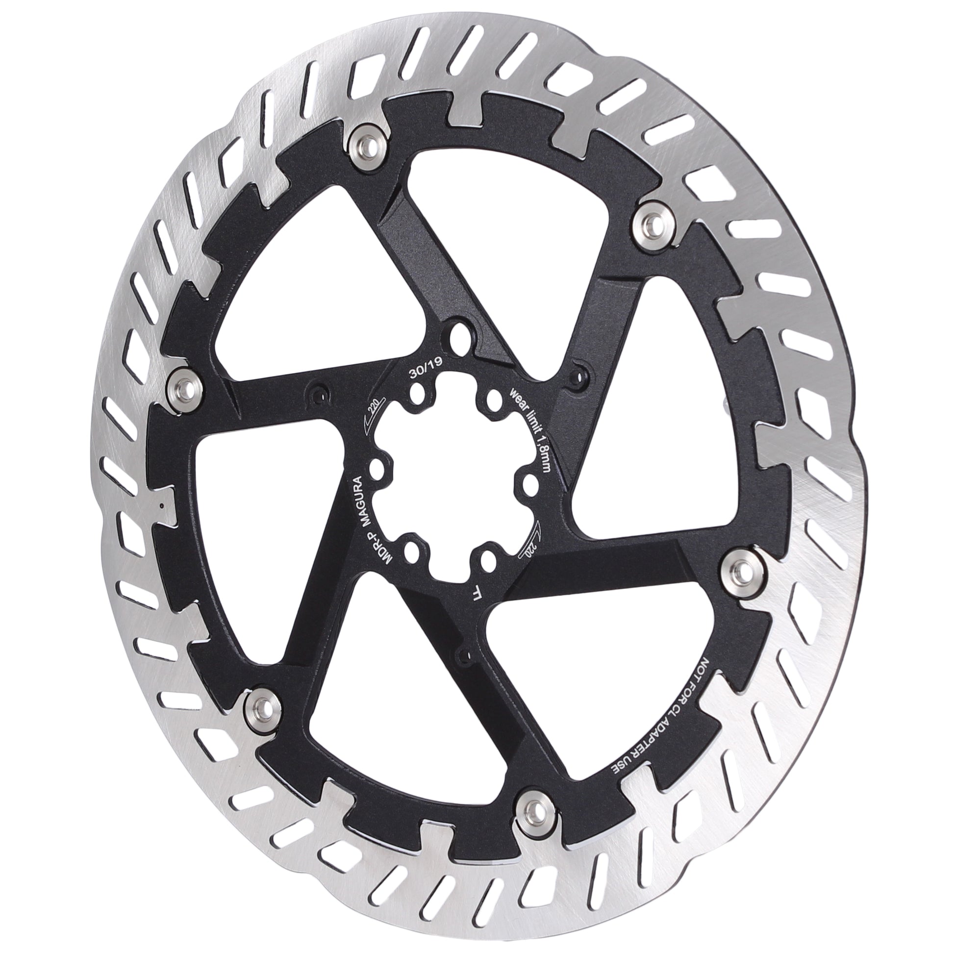 Magura MDR-P Disc Brake Rotor - 220mm 6-Bolt For eBike Silver/Black Disc Rotor Magura   