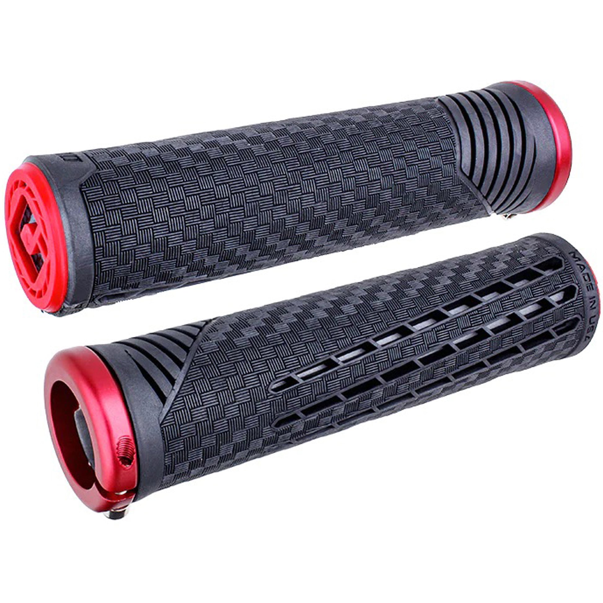 ODI CF V2.1 Grips - Black/Red/Red Lock-On Grips ODI   