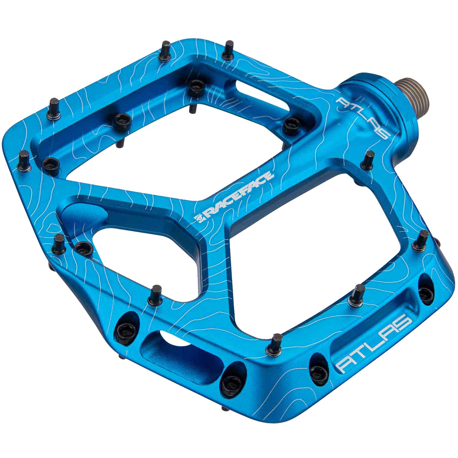 RaceFace Atlas Pedals - Platform Aluminum 9/16" Blue Pedals Race Face   