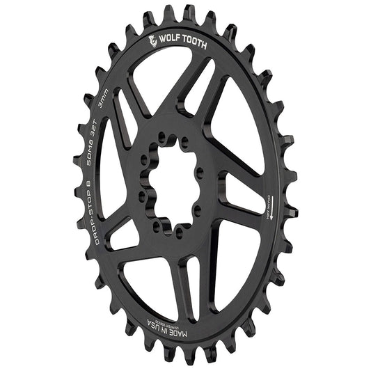 Wolf Tooth Direct Mount Chainring - 34t SRAM Direct Mount Drop-Stop B For SRAM 8-Bolt Cranksets 3mm Offset BLK Chainrings Wolf Tooth   