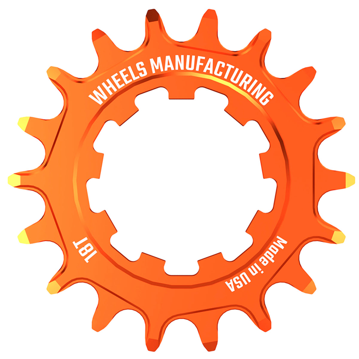 Wheels Manufacturing SOLO-XD Cog - 18t Orange Driver and Single Cog Wheels Manufacturing   