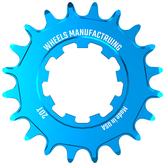 Wheels Manufacturing SOLO-XD Cog - 20t Teal Driver and Single Cog Wheels Manufacturing   