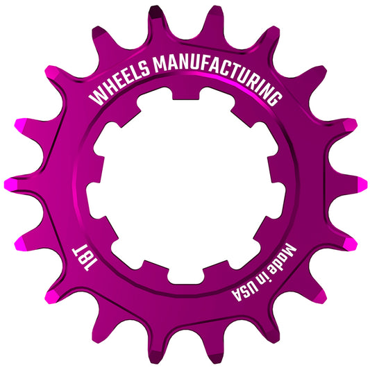 Wheels Manufacturing SOLO-XD Cog - 18t Purple Driver and Single Cog Wheels Manufacturing   